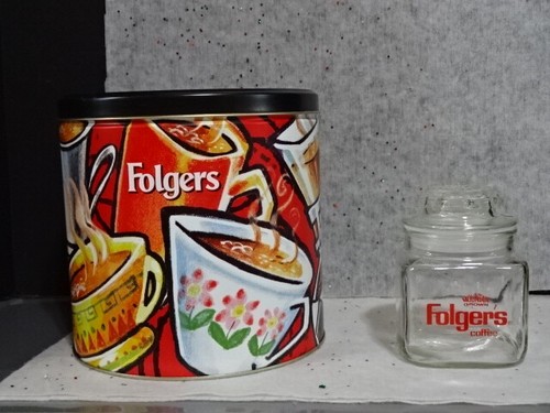 Vintage folgers coffee - coffee, tin