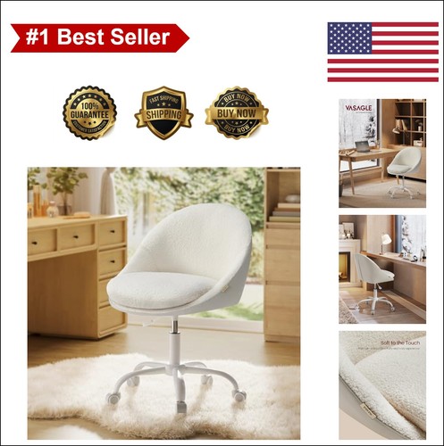Swivel vanity chair - swivel, sherpa