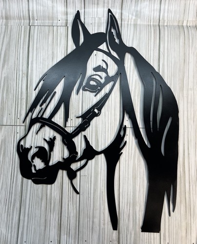 Horse head metal art plasma - head,