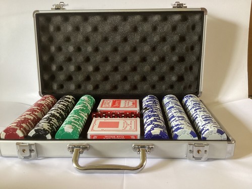 Unused professional poker set - poker,