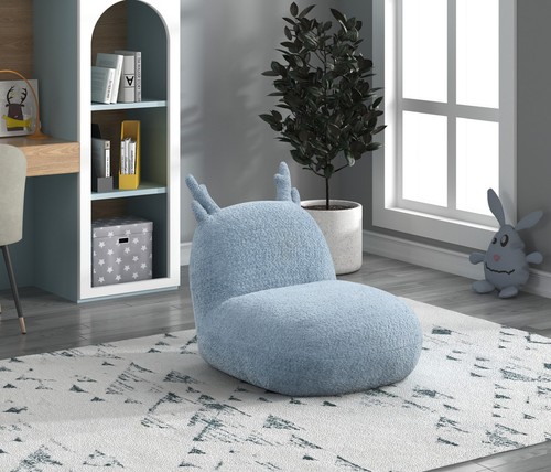 Blue chenille deer - blue,