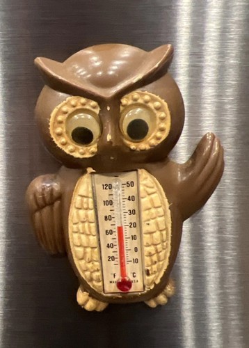 Owl shaped thermometer working - shaped,