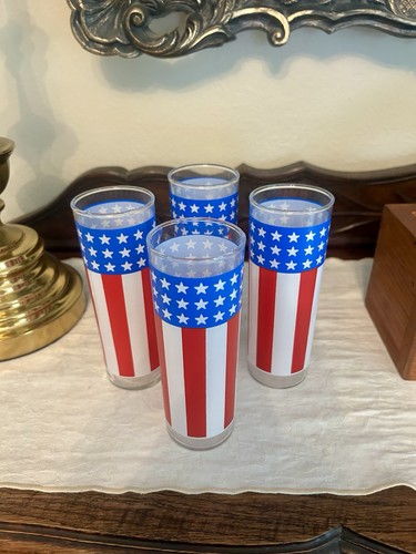 Vintage red white blue - blue, stars