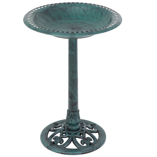 Antique pedestal bird bath - antique,