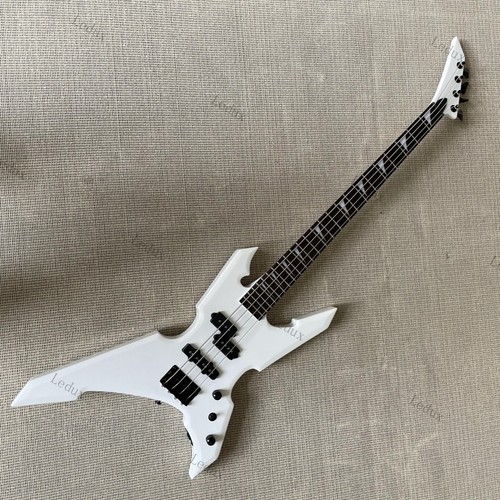 String white electric bass - electric,