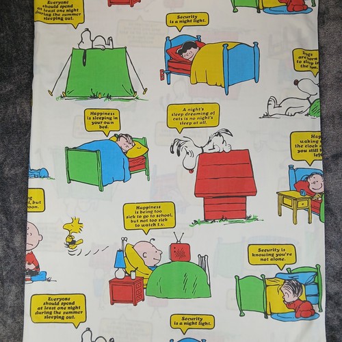 Vtg peanuts twin flat - vtg, sheet