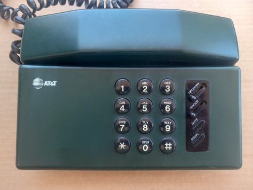 Vintage push button green - at&t,