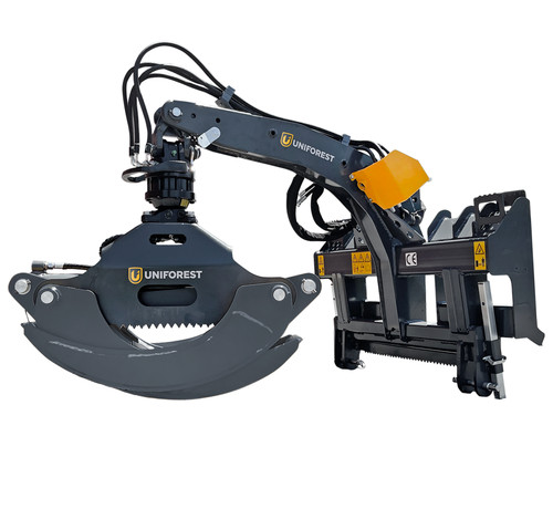 Boom rotator grapple skid