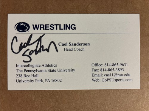 Cael sanderson autograph psu - cael,