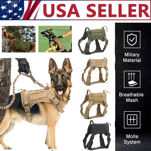Military tactical dog harness - tactical,