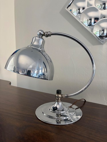 Art deco chrome - chrome, lamp