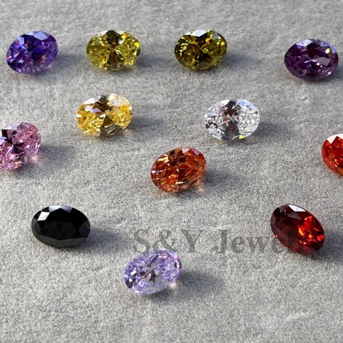 Multicolored oval cut - multicolored,