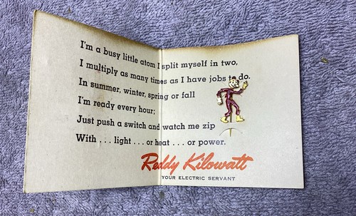 Vtg 1946 reddy kilowatt pin - 1946,
