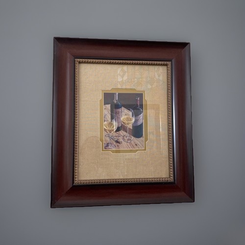 Wall wood matted - wall, framed