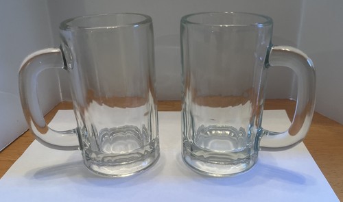 Two vintage heavy glass - two, beer