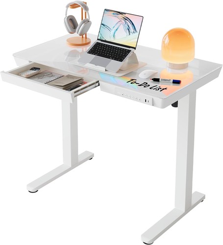 Glass standing desk with - glass,