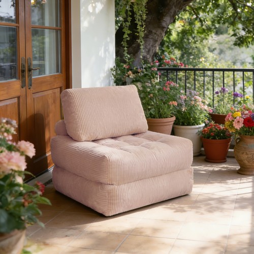 Corduroy beanbag couch - couch,, fluffy