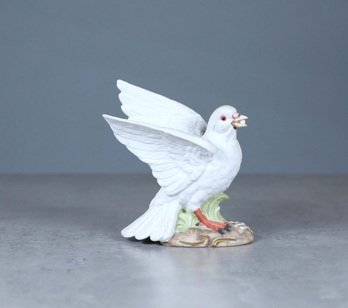 Porcelain white pigeon - porcelain,
