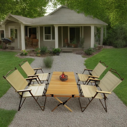 Foldable dining set - with, 1