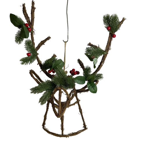 Christmas grapevine deer - christmas,