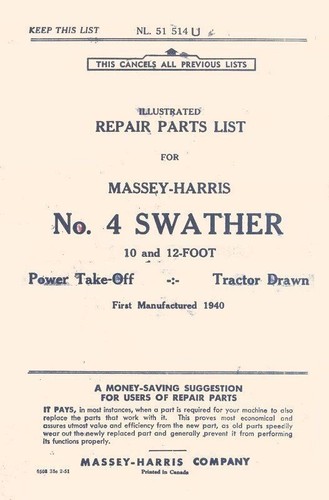 Massy harris swather 12 - 4,