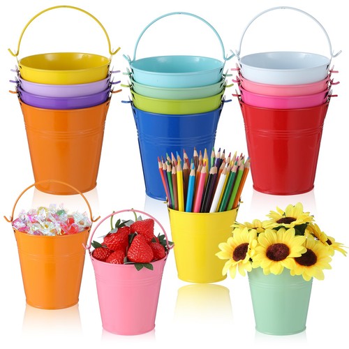 Pcs colorful metal buckets - colorful,