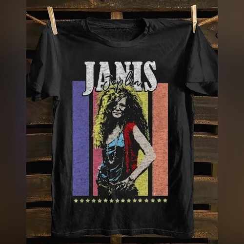 Black janis joplin graphic - black,