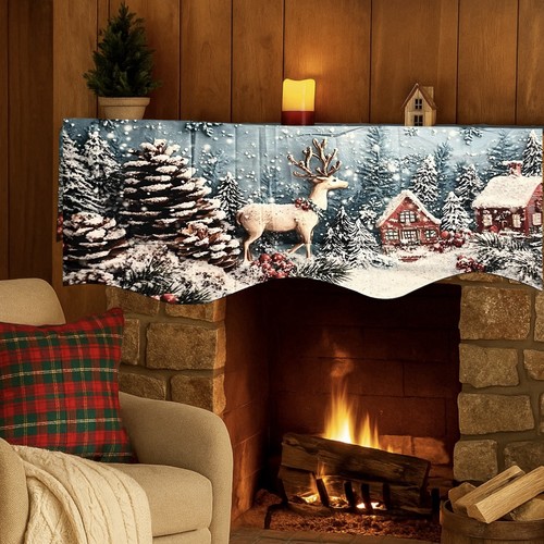New christmas fireplace mantel - new,