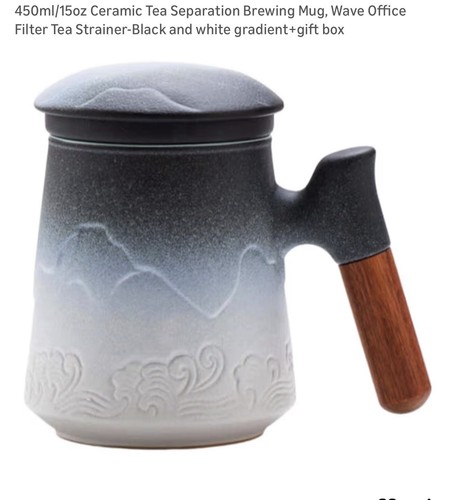 Ceramic tea cup - with, infuser