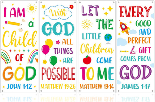 4pcs church banners - church, with