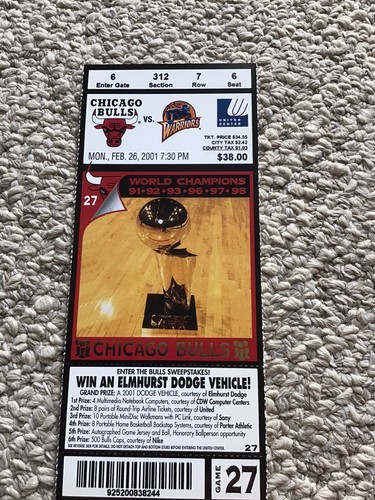Chicago bulls 2001 ticket - ticket, the