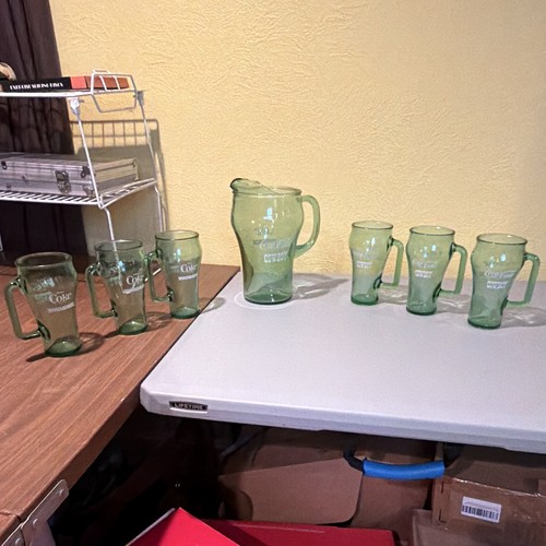 Coca cola lot - green, glass
