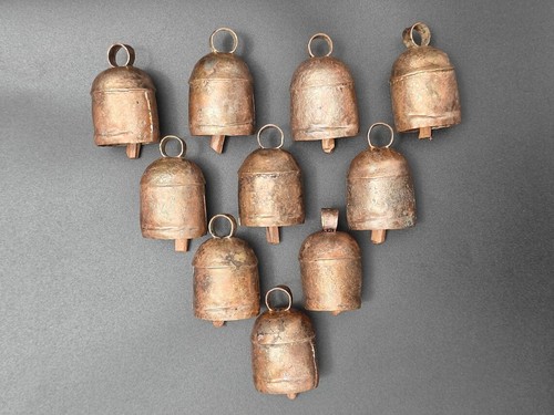 Vintage rustic cow bells - 10,