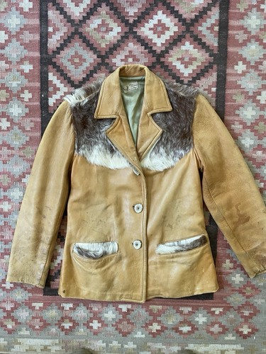 1940s buckskin hair leather - 1940s,