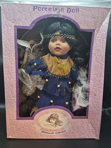Porcelain doll dressed - doll,