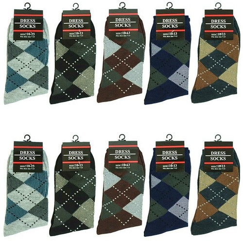 Pairs men argyle crew - 3-12,