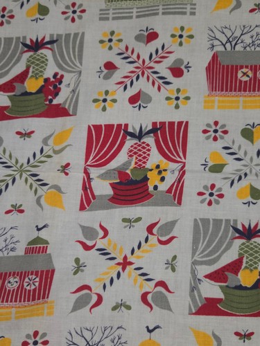 Vintage 1940s feedsack cotton - 1940s,