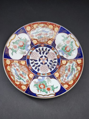 Large vintage plate gold imari - plate,