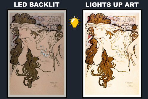 Led backlit art nouveau - led,