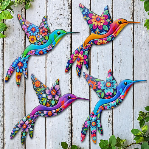 Metal hummingbird wall - metal,