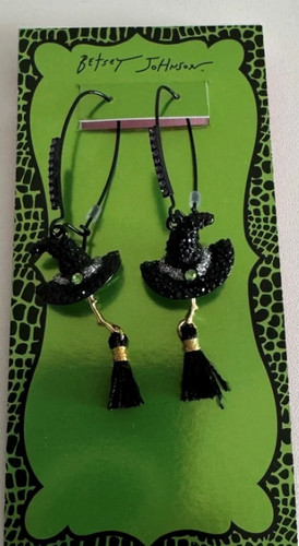 Betsey johnson witch hat - hat, broom