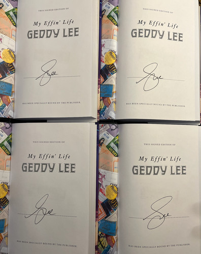 Geddy lee rush autographed - rush,