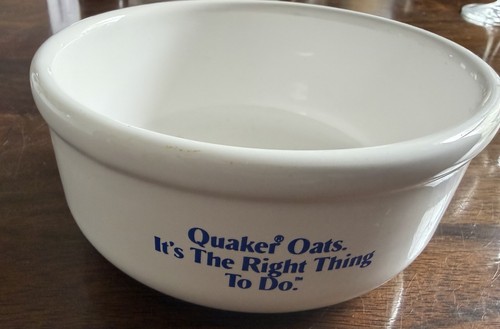 Quaker oats promotional - promotional, bowl