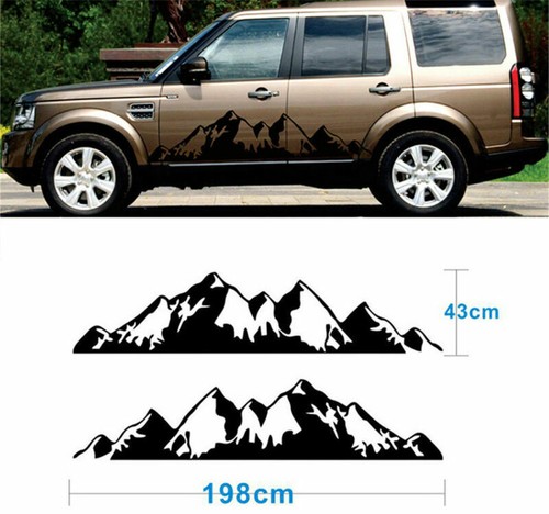 Snow mountain decal - 2x,
