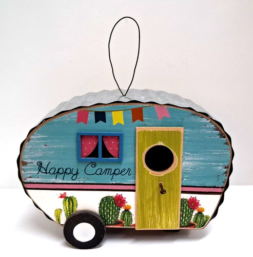 Retro happy camper - retro, birdhouse