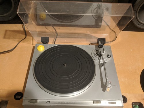Vintage silver jvc turntable - vintage,