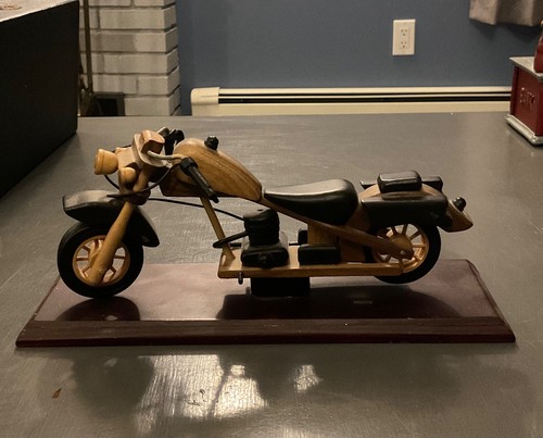 Handcrafted wooden motorcycle - wooden,
