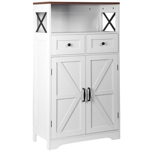 White storage cabinet with - white,