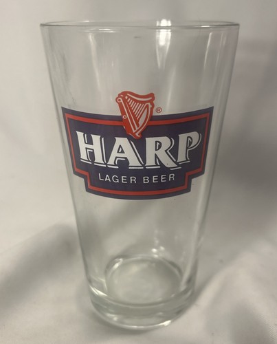 Harp lager pint beer glass - lager,