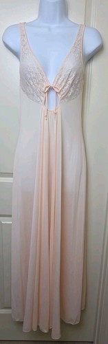 Vtg 1980s olga long nightgown - long,